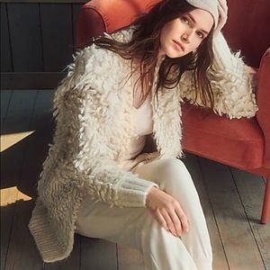 Express Cozy Faux Fur Cardigan